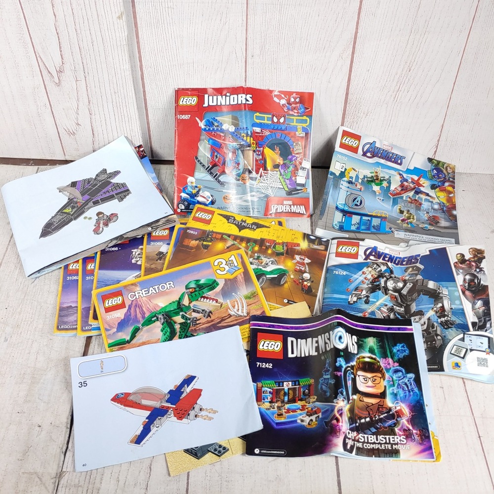 LEGO Building Instruction Manuals Lot of 15 Marvel Batman Creator City Avengers